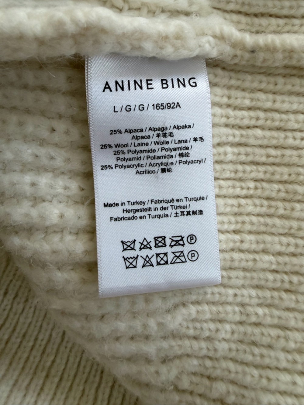 Anine Bing Maxwell Cardigan Size Large Wool Oversized - Picture 5 of 5